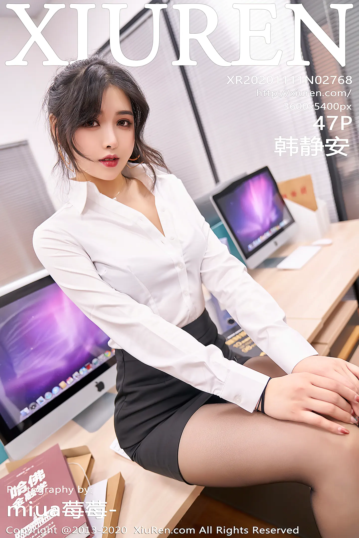 [XiuRen秀人网]No.2768_嫩模韩静安经典秘书职业装主题半脱黑丝裤袜秀翘臀美腿诱惑写真47P-秀人网 - XiuRen.Space
